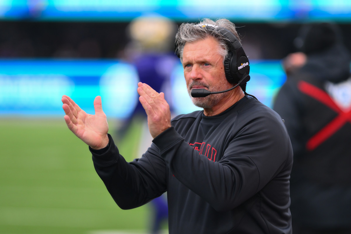 Nov 11, 2023; Seattle, Washington, USA; Utah Utes head coach Kyle Whittingham during the first half against the Washington Huskies at Alaska Airlines Field at Husky Stadium.